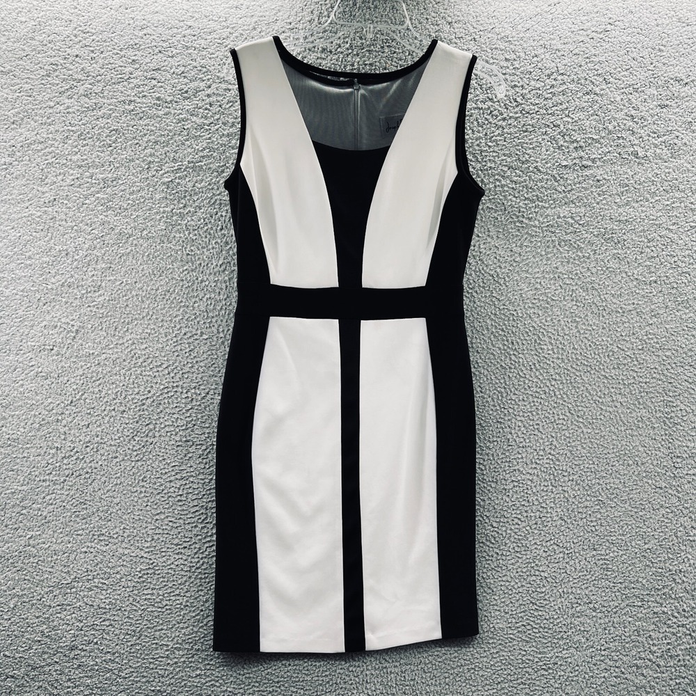 Joseph Ribkoff Women Sleeveless Sheath Dress 8 Minimalist Colorblock Career Work